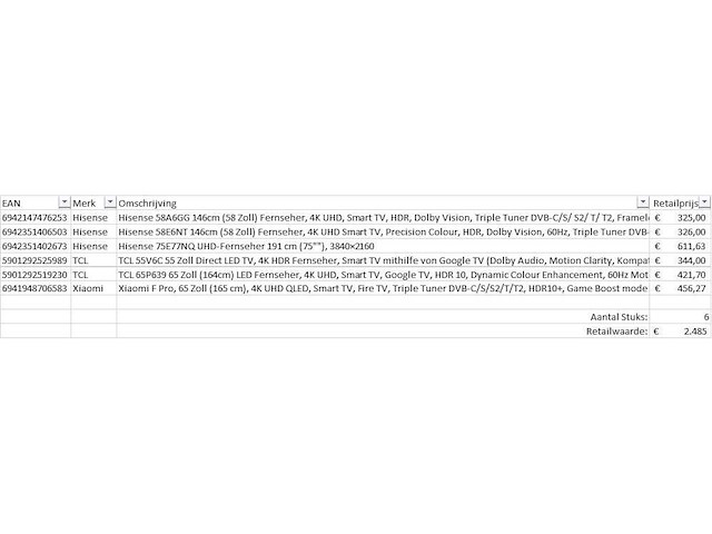 Pallet televisies retourgoederen - 6 items - afbeelding 7 van  9