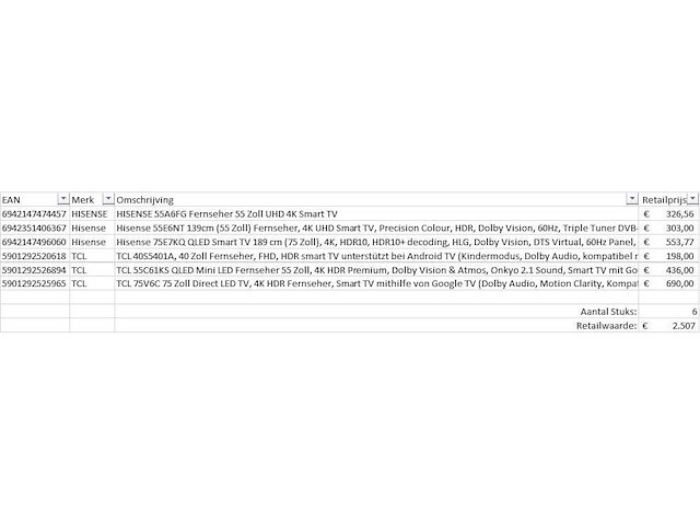 Pallet televisies retourgoederen - 6 items - afbeelding 5 van  7