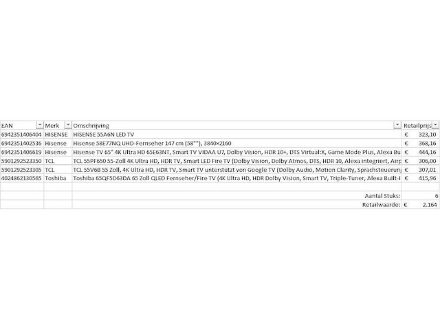 Pallet televisies retourgoederen - 6 items - afbeelding 5 van  7