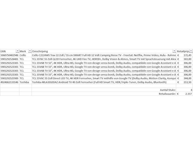 Pallet televisies retourgoederen - 8 items - afbeelding 7 van  9