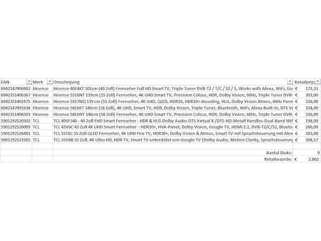 Pallet televisies retourgoederen - 9 items - afbeelding 5 van  7