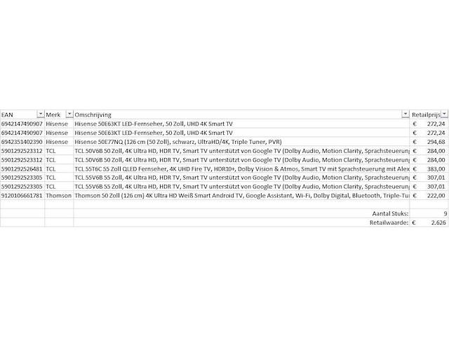 Pallet televisies retourgoederen - 9 items - afbeelding 5 van  7