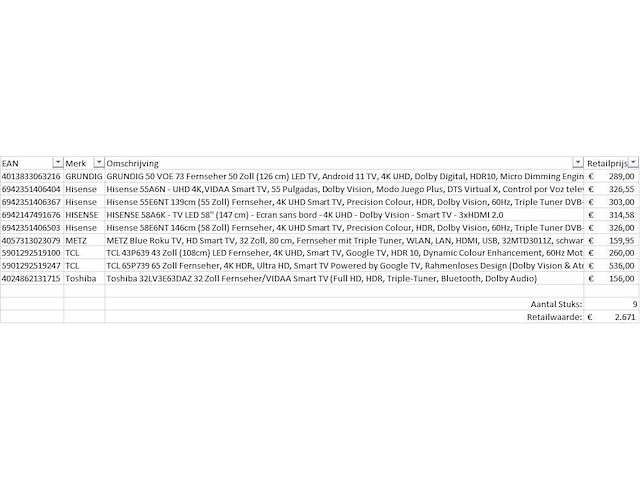 Pallet televisies retourgoederen - 9 items - afbeelding 5 van  7