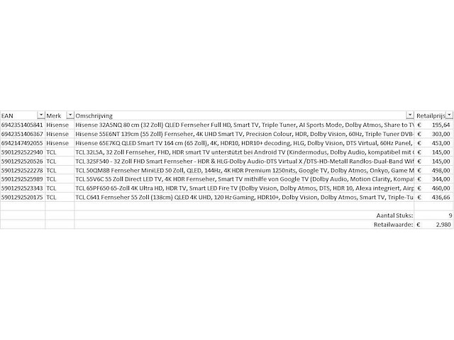 Pallet televisies retourgoederen - 9 items - afbeelding 5 van  7