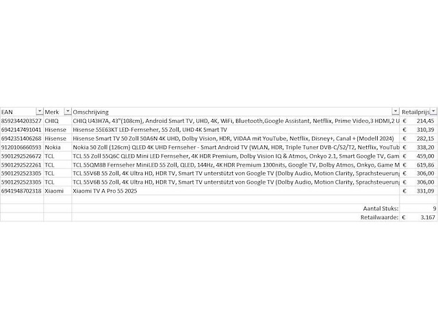 Pallet televisies retourgoederen - 9 items - afbeelding 6 van  8