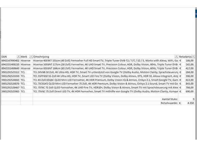 Pallet televisies retourgoederen - 9 items - afbeelding 7 van  9