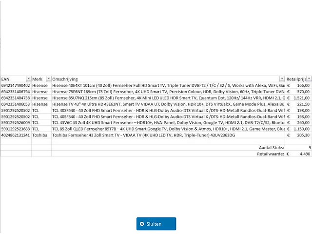 Pallet televisies retourgoederen - 9 items - afbeelding 6 van  8
