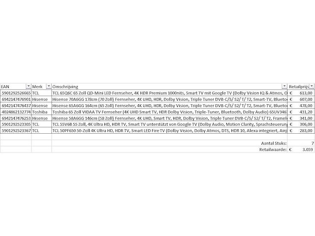 Pallet televisies retourgoederen - items - afbeelding 6 van  6