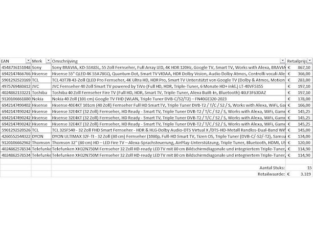 Pallet televisies retourgoederen - items - afbeelding 6 van  6