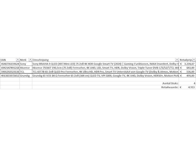 Pallet televisies retourgoederen - items - afbeelding 5 van  5