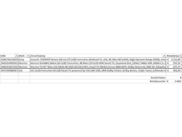 Pallet televisies retourgoederen - items - afbeelding 4 van  4