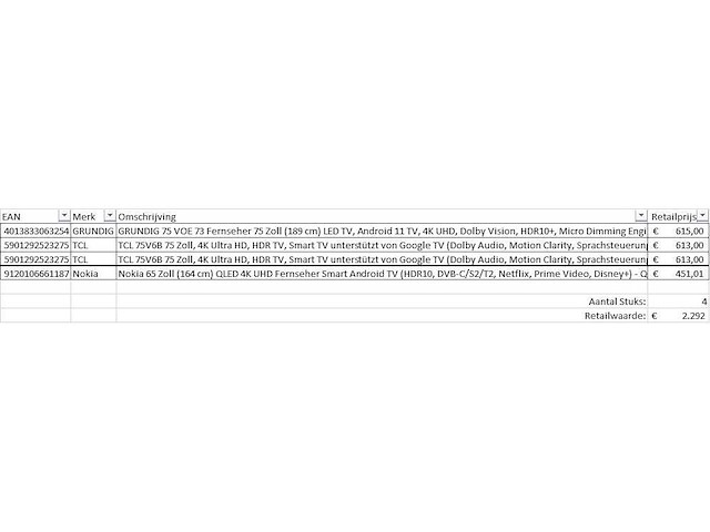 Pallet televisies retourgoederen - items - afbeelding 4 van  4