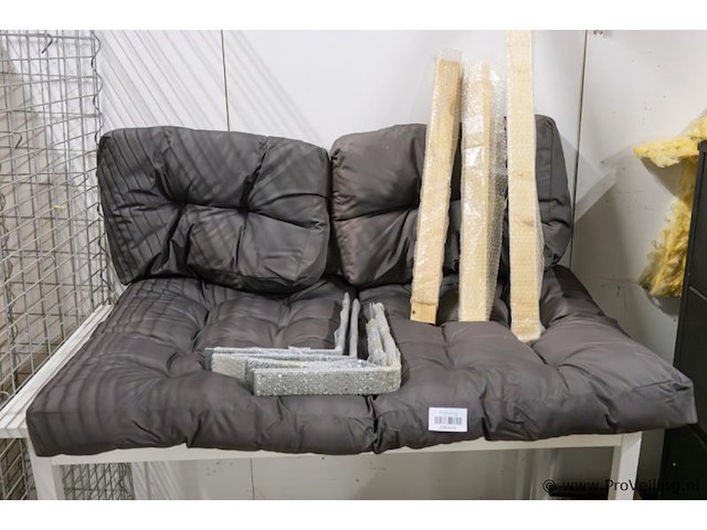 Palletbank kussens incl. rug-armleuningen - afbeelding 1 van  3