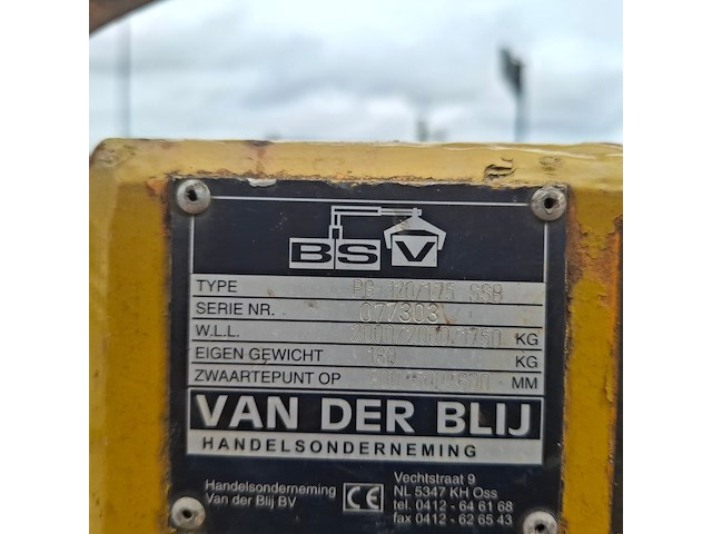 Pallethaak bsv, pg120/175 ssb - afbeelding 6 van  9