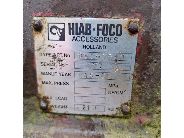 Pallethaak hiab, 850-3940 - afbeelding 5 van  5