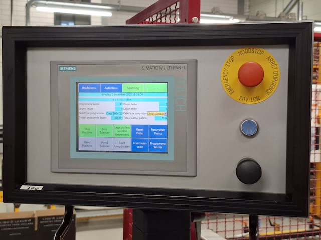 Palletiseer machine, ridder , nedpack, wit / rood, 1998 - afbeelding 16 van  27