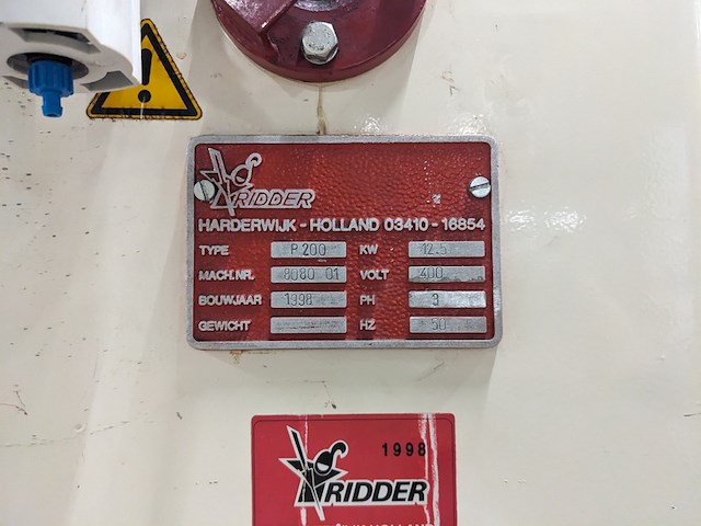 Palletiseer machine, ridder , nedpack, wit / rood, 1998 - afbeelding 24 van  27