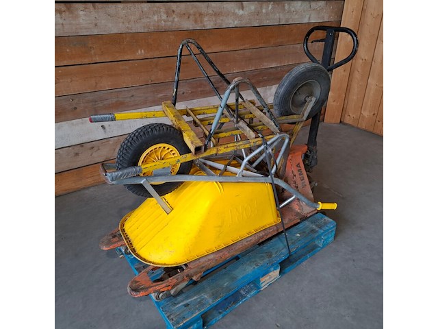 Palletpomp wagen, steenkruiwagen, kuipkruiwagen - afbeelding 2 van  5