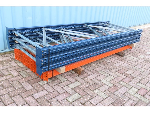 Palletstelling ±11,2m lang, 5st + 16l mecalux, gedemonteerd - afbeelding 1 van  5
