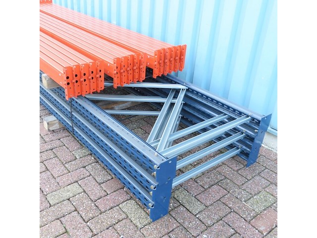 Palletstelling ±11,2m lang, 5st + 16l mecalux, gedemonteerd - afbeelding 2 van  3