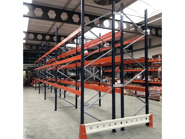 Palletstelling 2 rijen ±14,0m lang, totaal 28m mecalux, gedemonteerd - afbeelding 2 van  5
