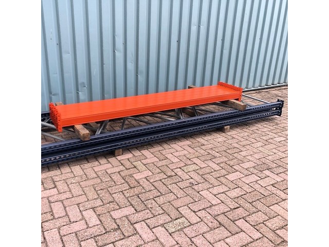 Palletstelling ±5,65m lang, 3st + 8l mecalux, gedemonteerd - afbeelding 4 van  5
