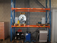 Palletstelling bestaande uit 2 staanders met hoogte ca. 400 cm en 4 leggers met lengte 270 cm. diepte 90 cm. - afbeelding 1 van  3