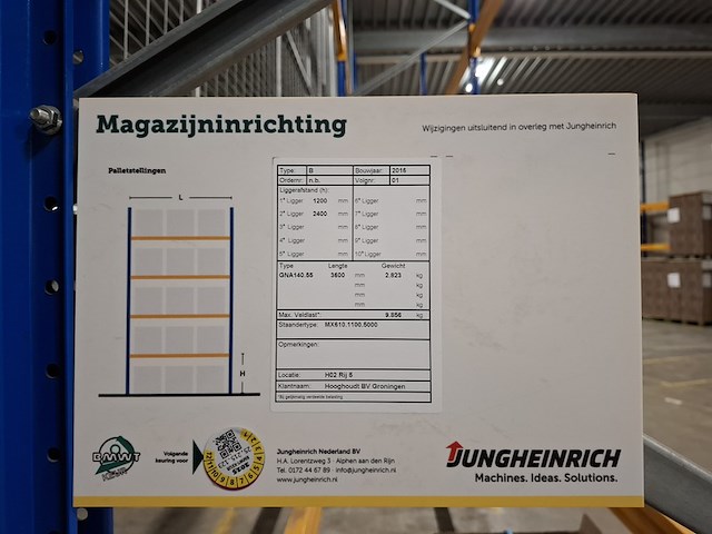 Palletstelling jungheinrich, bouwjaar 2016 en 2021 - afbeelding 7 van  16