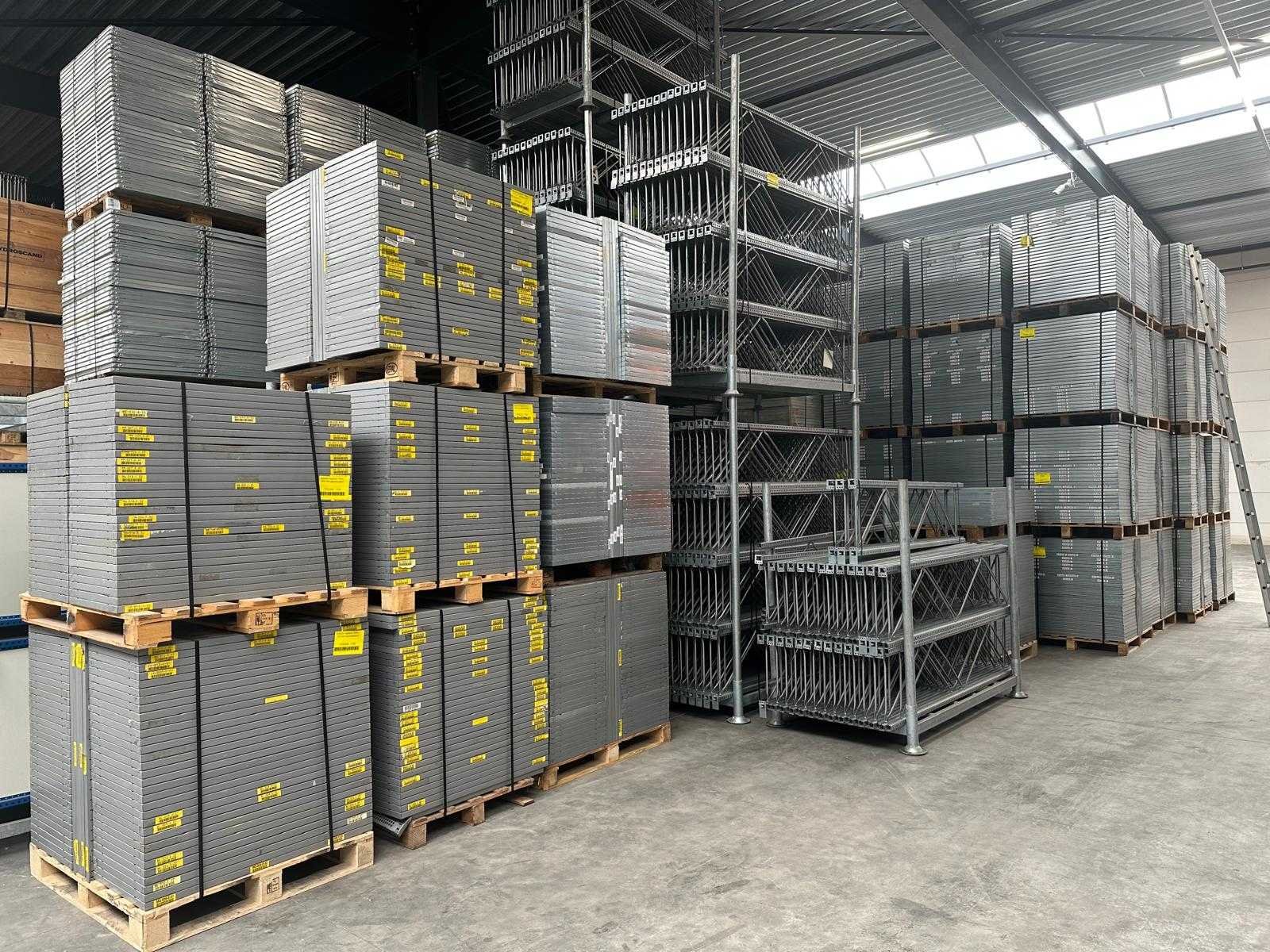Palletstelling, legbordstelling, roostervloeren en magazijn toebehoren