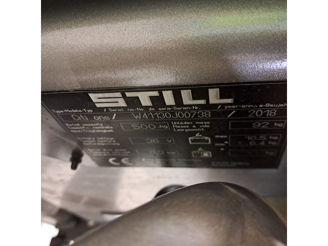 Pallettruck 0,5t e (eigen gebruik), still, citi one, 2018 - afbeelding 2 van  10