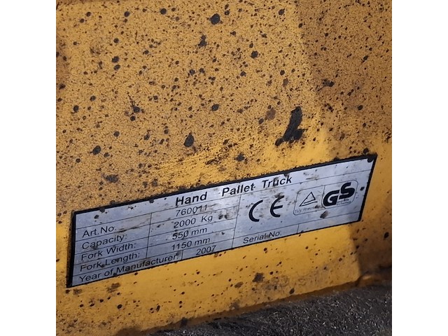 Palletwagen | 2000 kg, 2007 - afbeelding 5 van  9