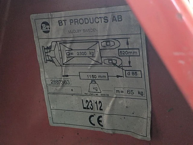 Palletwagen bt, l23/12 - afbeelding 6 van  7