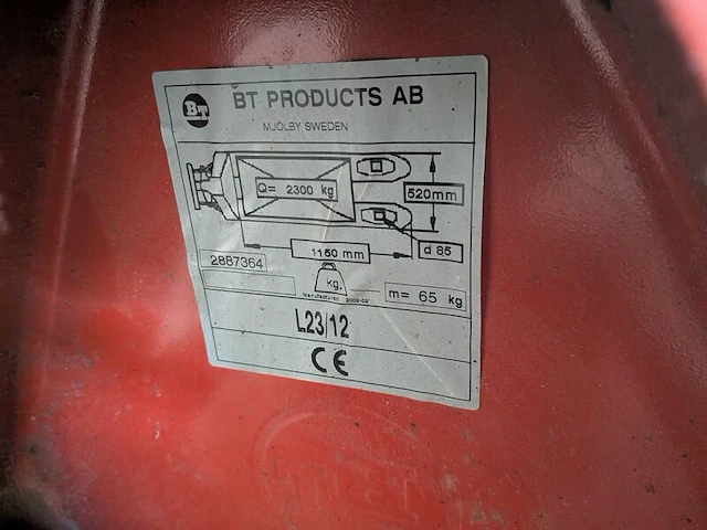 Palletwagen bt, l23/12 - afbeelding 4 van  6
