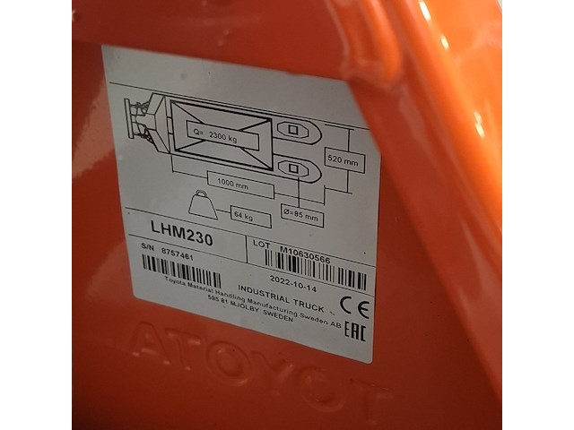 Palletwagen, bt-lifter, lhm230, 2022 - afbeelding 6 van  7
