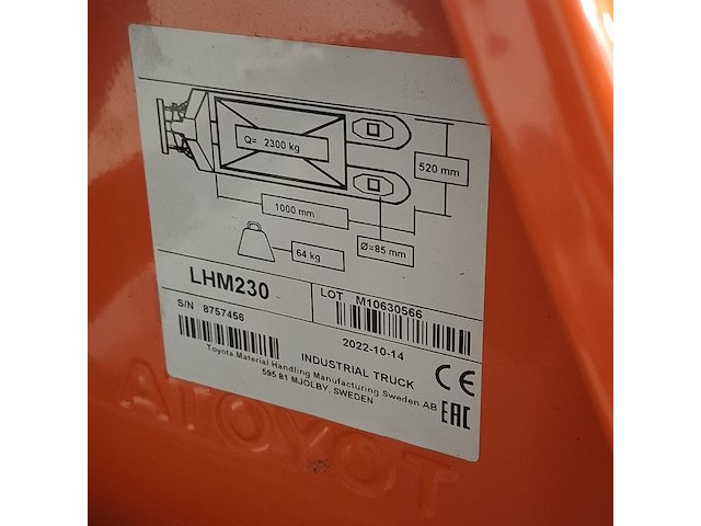 Palletwagen, bt-lifter, lhm230, 2022 - afbeelding 5 van  7