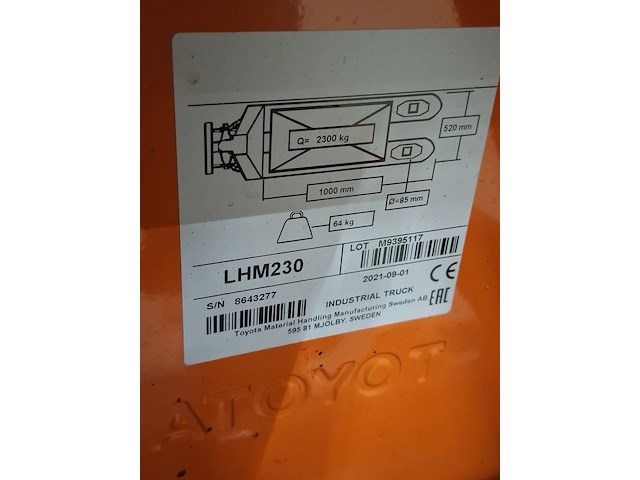 Palletwagen bt lifter, lhm230, bouwjaar 2021 - afbeelding 5 van  6