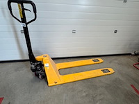 Palletwagen, geel, inrijhoogte 35mm, extra laag - afbeelding 1 van  5