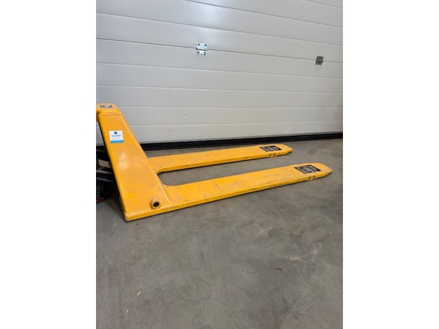 Palletwagen, geel, inrijhoogte 35mm, extra laag - afbeelding 2 van  5