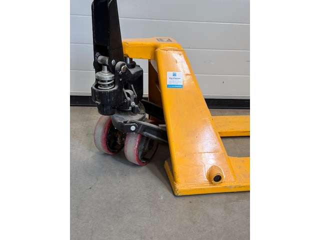 Palletwagen, geel, inrijhoogte 35mm, extra laag - afbeelding 3 van  5