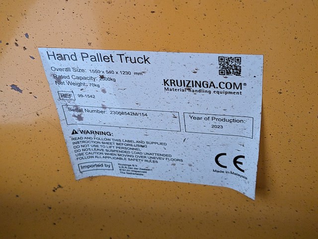 Palletwagen kruizinga, bouwjaar 2023 - afbeelding 7 van  7