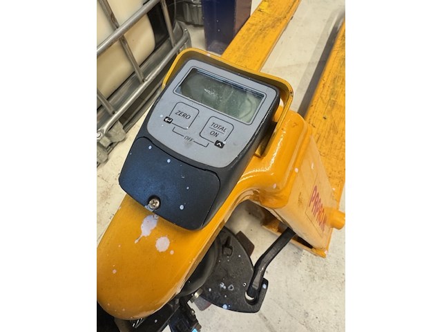 Palletwagen met weeginrichting papro, hp-ese20, geel - afbeelding 2 van  5