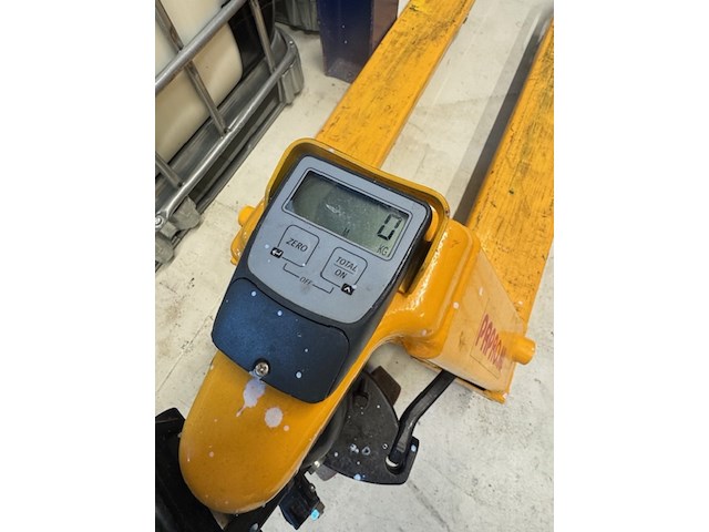 Palletwagen met weeginrichting papro, hp-ese20, geel - afbeelding 3 van  5