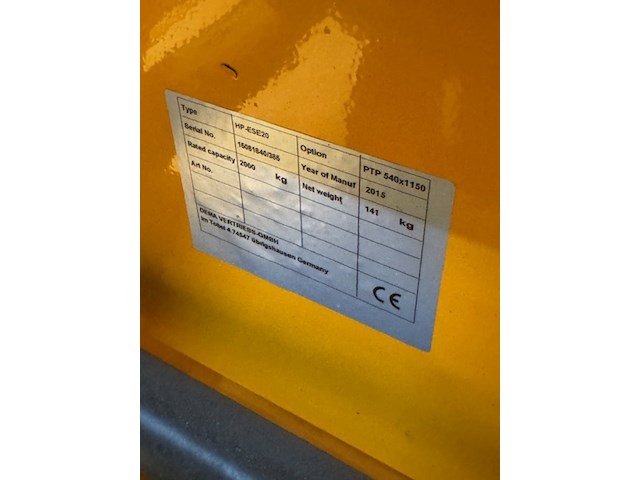 Palletwagen met weeginrichting papro, hp-ese20, geel - afbeelding 5 van  5