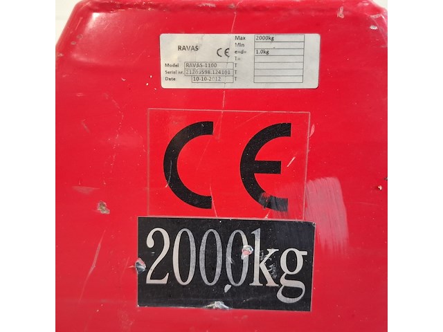 Palletwagen met weegschaal, ravas, 2012 - afbeelding 2 van  11