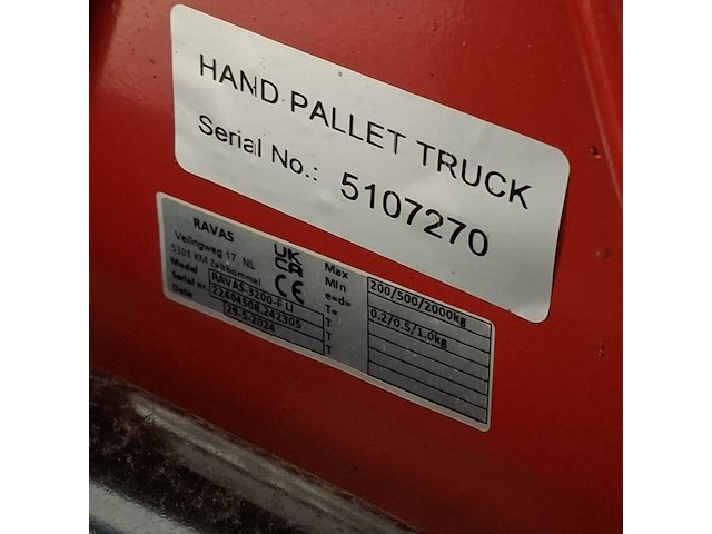 Palletwagen met weegschaal, ravas, 3200-f li, 2024 - afbeelding 8 van  9
