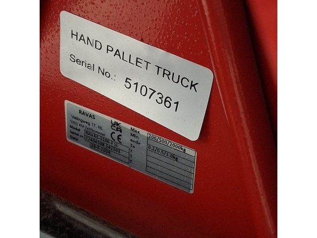 Palletwagen, ravas, 3200-f li, 2024 - afbeelding 5 van  9