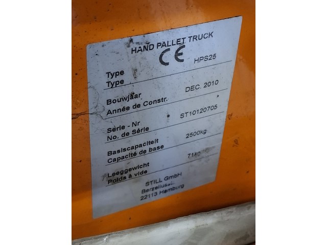 Palletwagen still, hp525, bouwjaar 2010 - afbeelding 4 van  7