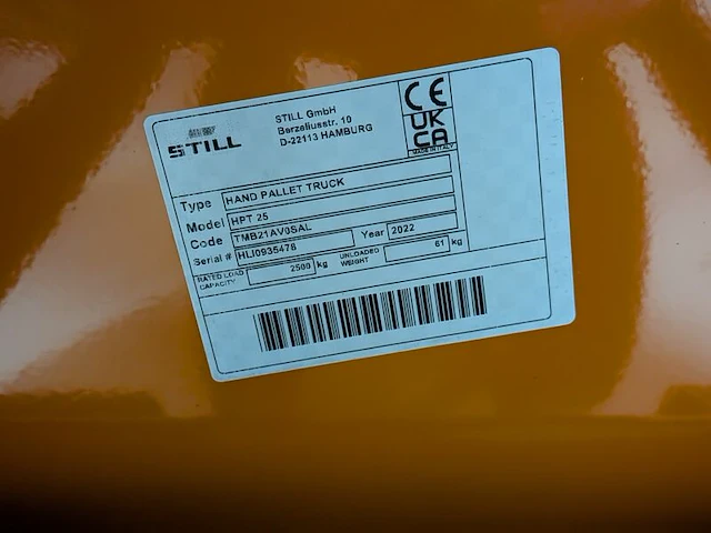 Palletwagen, still, hpt25, 2022 - afbeelding 6 van  6