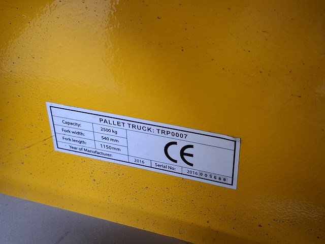 Palletwagen totallifter, trp0007, bouwjaar 2016 - afbeelding 3 van  4