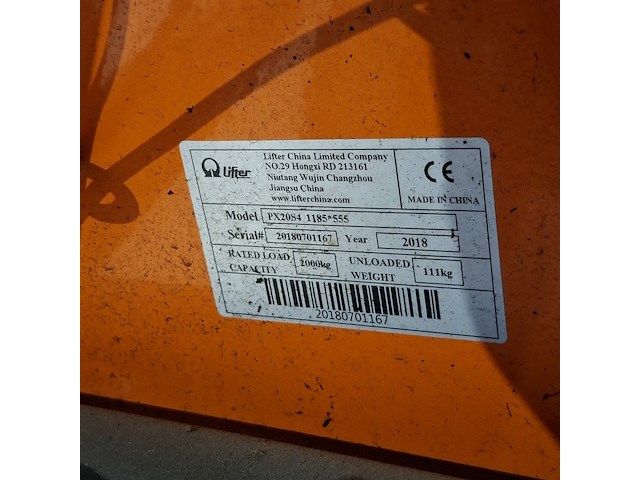 Palletwagen wegend 2,0t, pramac, px20, 2018 - afbeelding 10 van  10